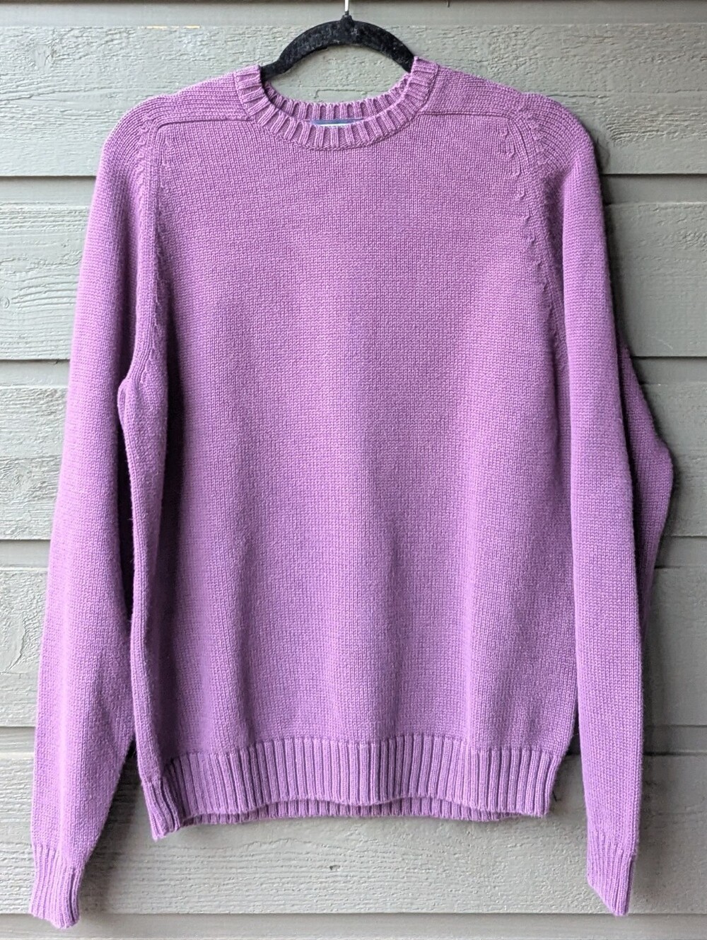 VTG 90s Lands' End Plum Purple 100% Cotton Crewneck Sweater Women's 10-12 Medium